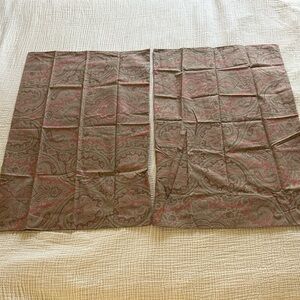 Vtg Ralph Lauren Elizabeth Paisley Terracotta King Pillowcases Set of 2. HTF